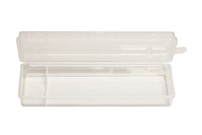 Creative HobbiesÂ® Clear Polypropylene Mini Storage Box with Hinged Lid & Snap Closure - For Pencils, Pens, Drill Bits, Office Supplies, Organization, Tool Box and More! (1) - Image 4